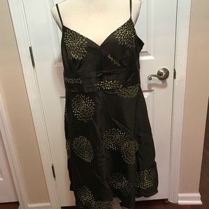 NWT Ann Taylor Brown Spaghetti Strap dress size 16